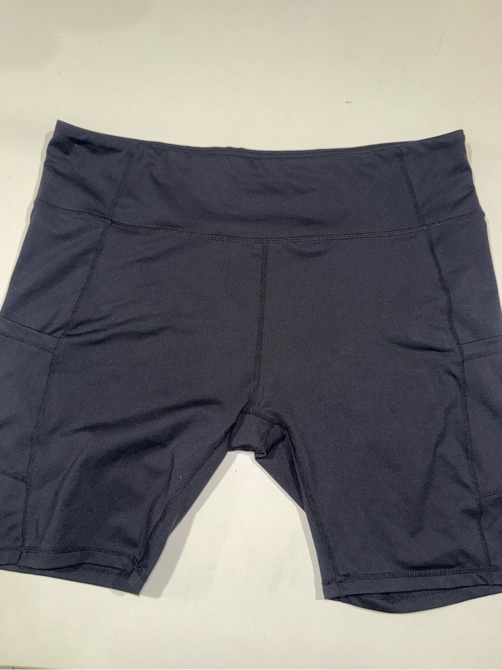 Baleaf Black High-Waist Bike Shorts with Side Pockets
